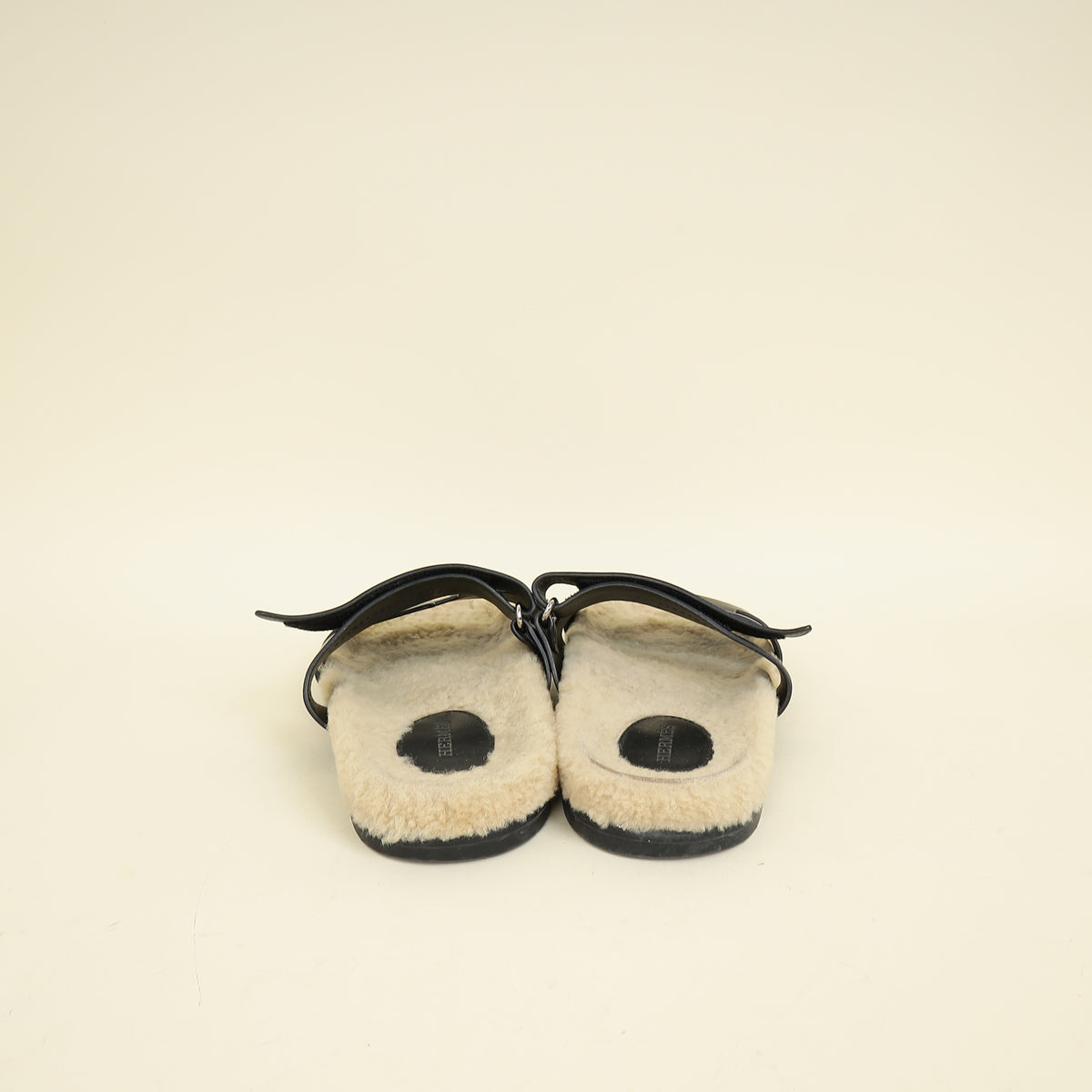 Hermes Bicolor Chypre Sandal With Shearling 42