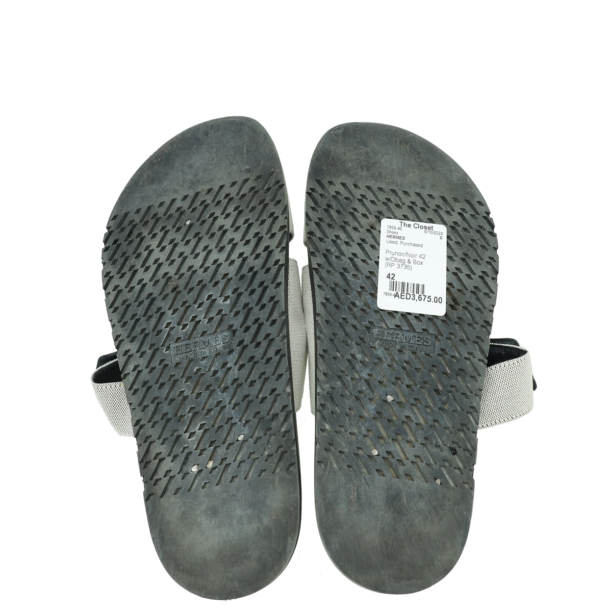 Hermes Bicolor Chypre Sandals 42