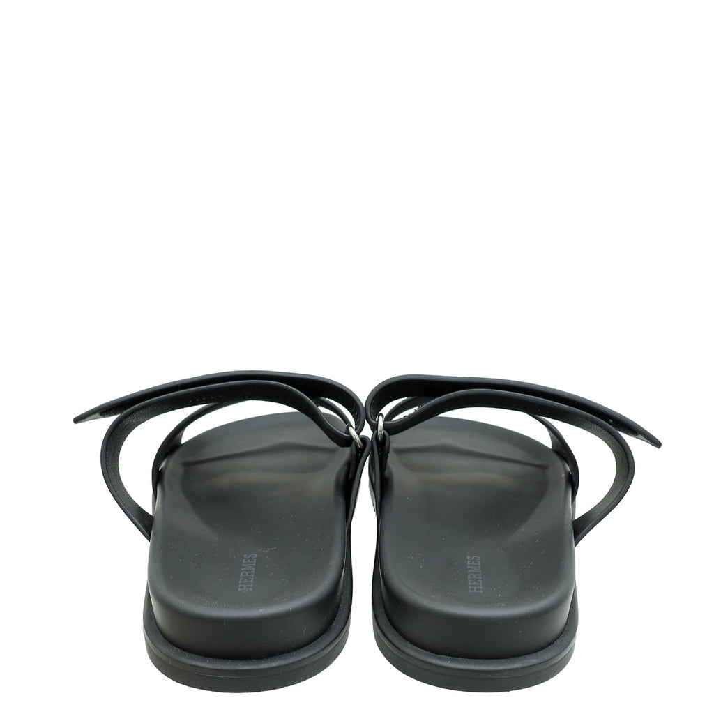 Hermes Noir Chypre Sandal 43