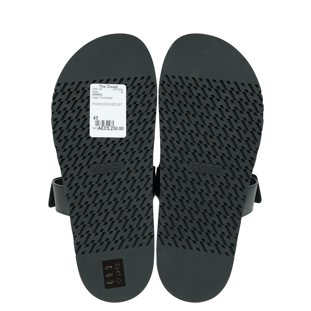 Hermes Noir Chypre Sandal 43