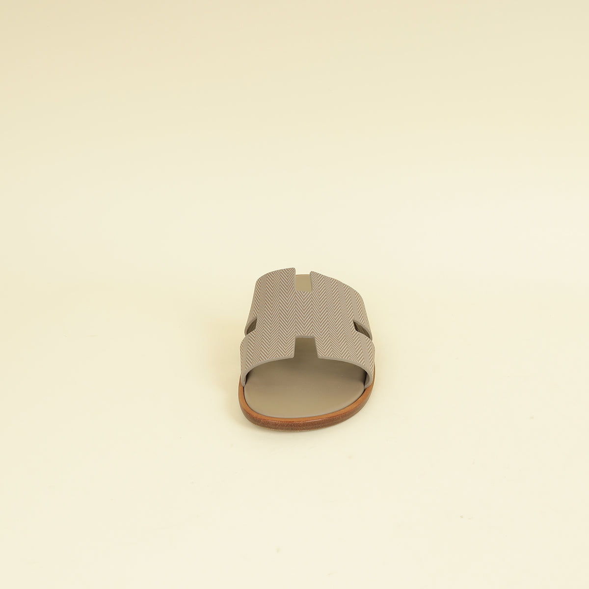 Hermes Beige Sable Chevron Izmir Sandals 43