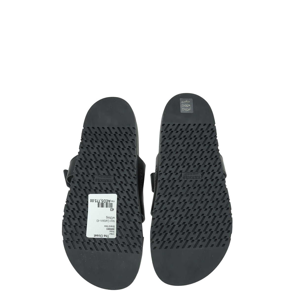 Hermes Noir Chypre Sandal 43