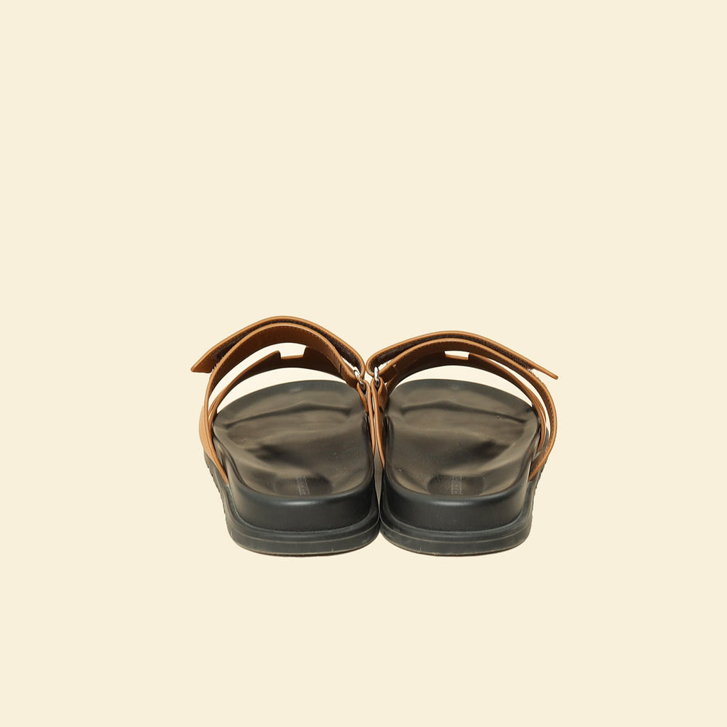 Hermes Gold Chypre Sandals 44.5
