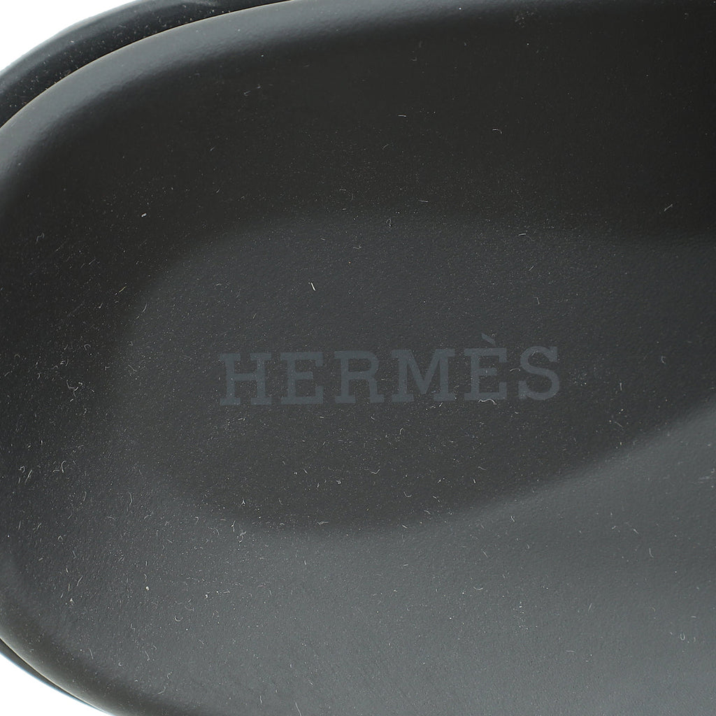 Hermes Black Chypre Sandals 44