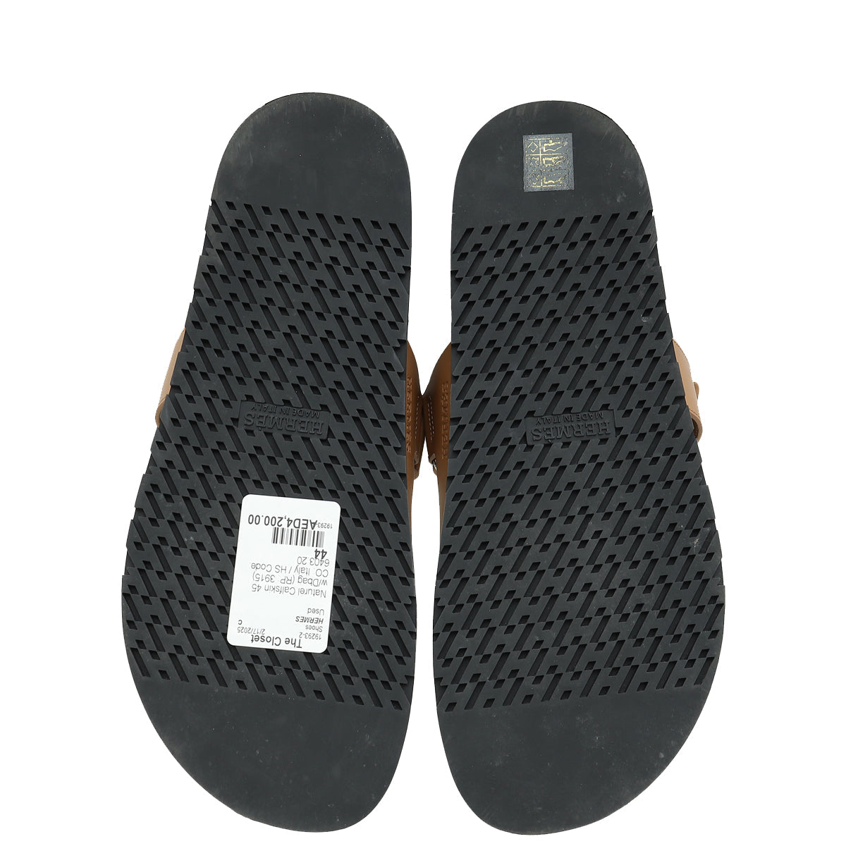 Hermes Natural Chypre Sandals 44
