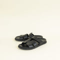 Hermes Noir Chypre Sandals 44.5