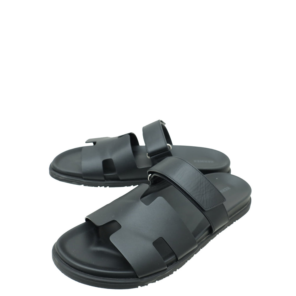 Hermes Noir Chypre Sandal 46