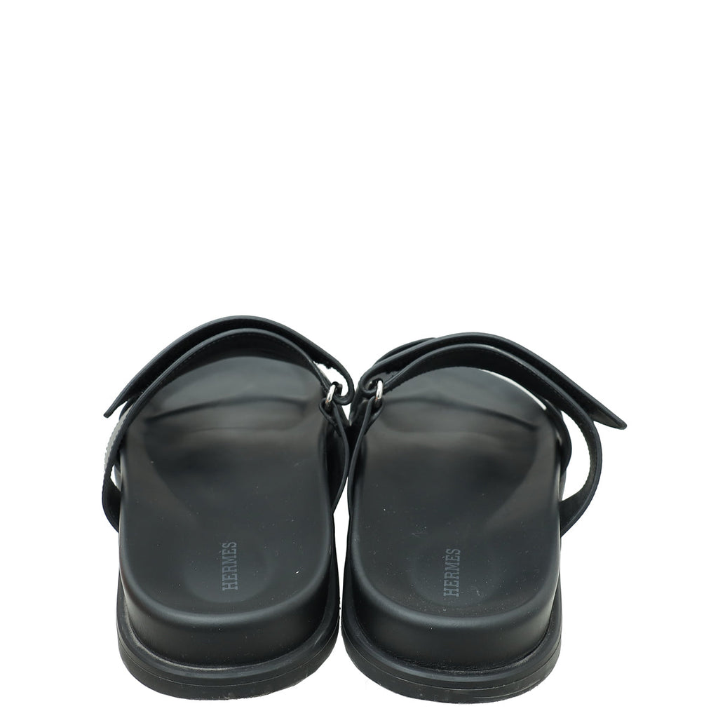 Hermes Noir Chypre Sandal 46