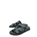 Hermes Noir Chypre Sandals 36