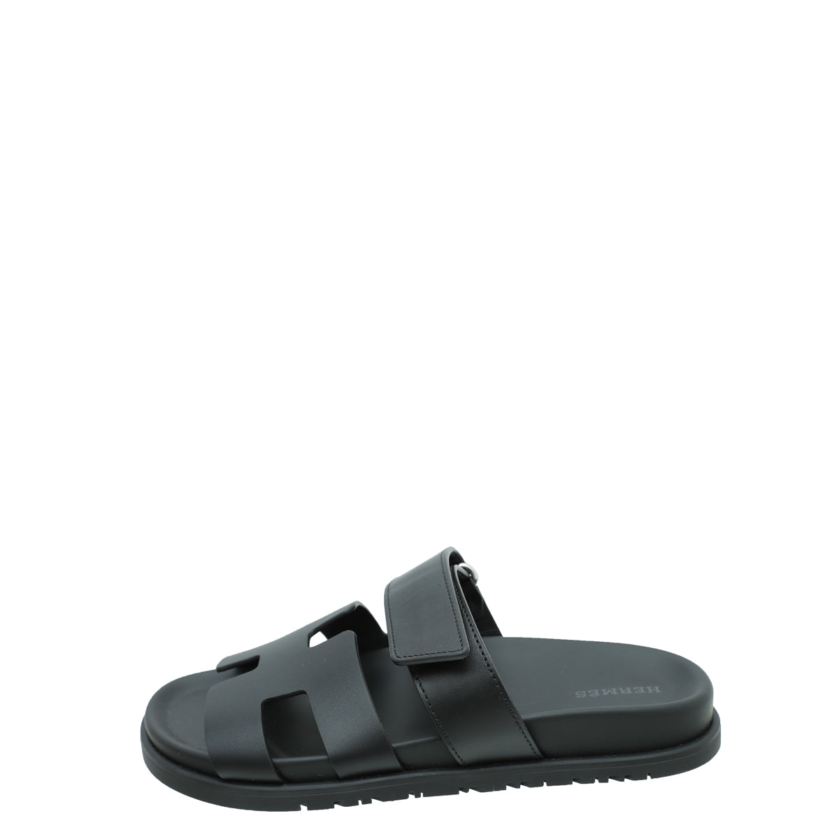 Hermes Noir Chypre Sandals 36