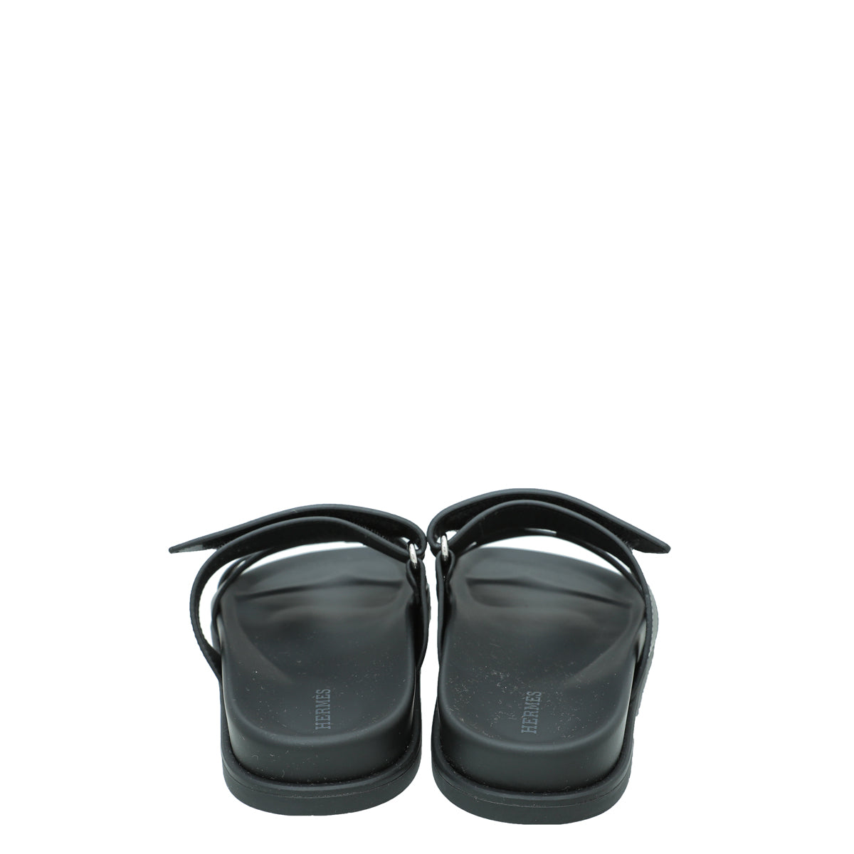Hermes Noir Chypre Sandals 36