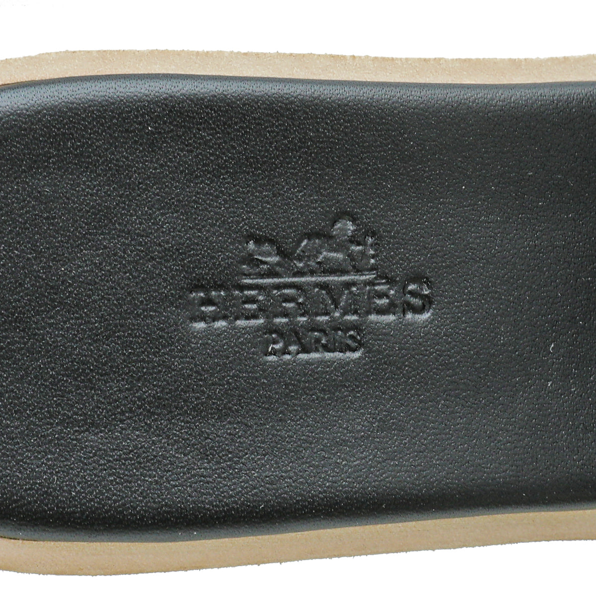 Hermes Noir Eze 30 Cork Sandal 38