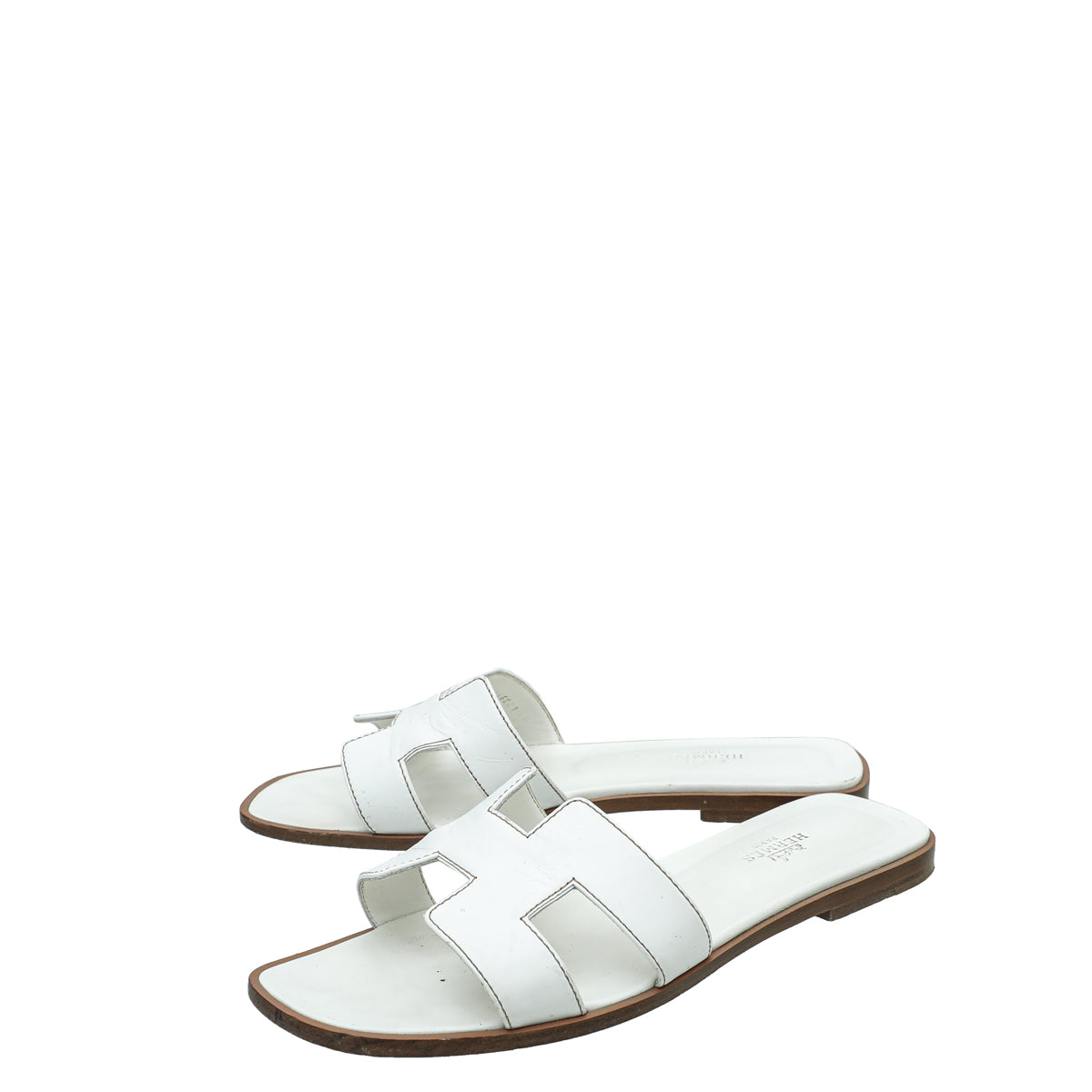 Hermes Blanc Oran Sandal 38