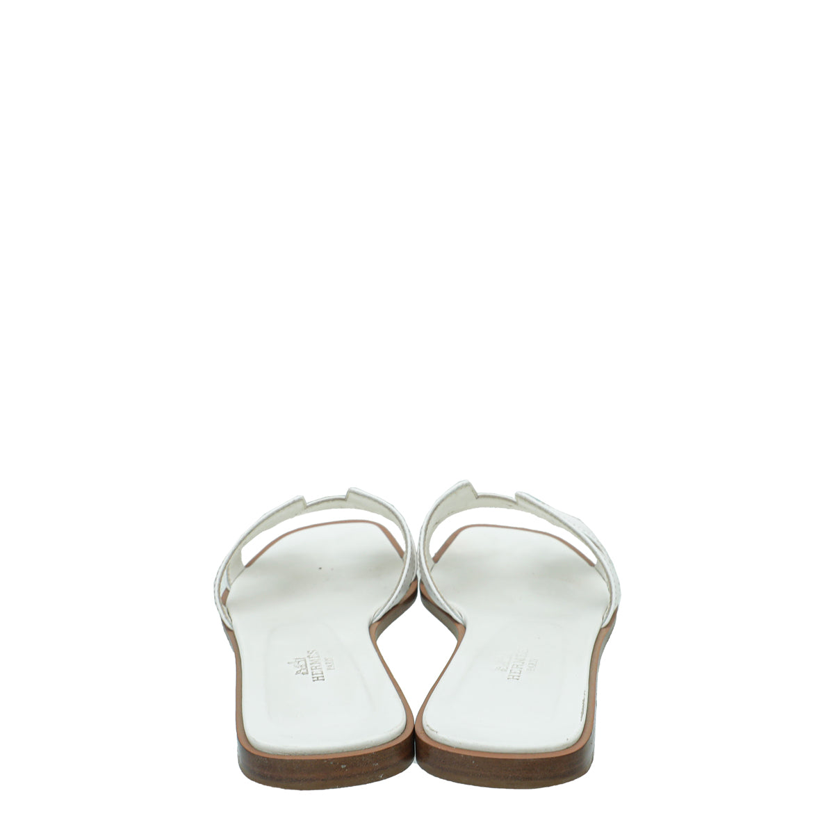 Hermes Blanc Oran Sandal 38