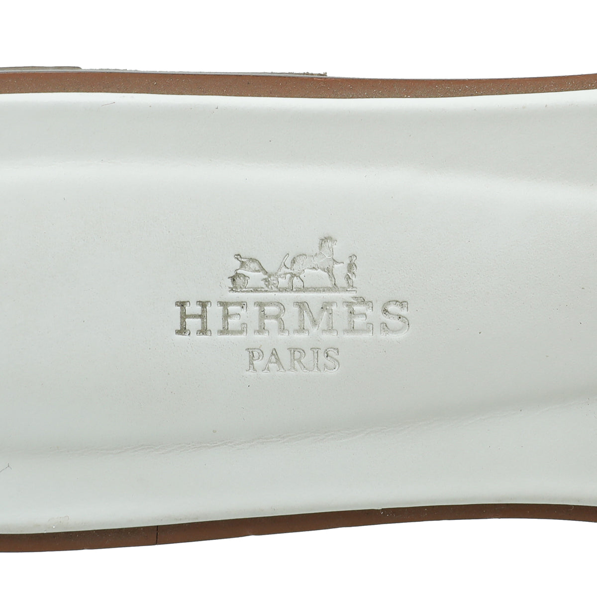 Hermes Blanc Oran Sandal 38