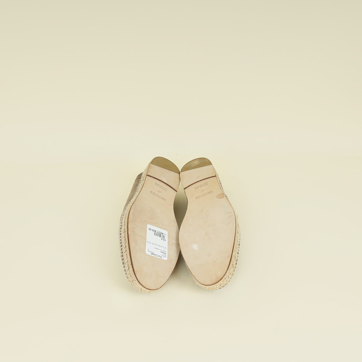 Hermes Etoupe Trip Espadrille 47