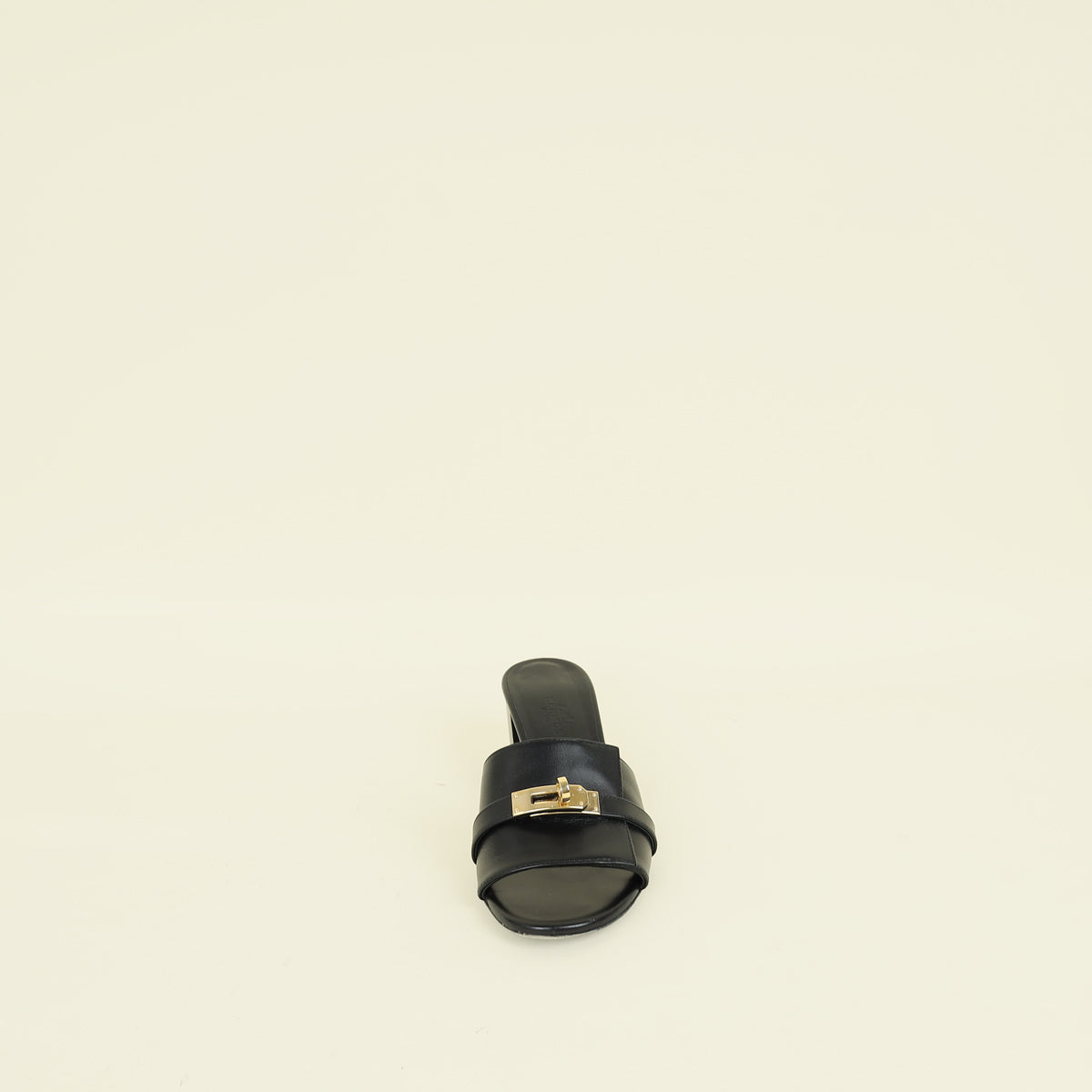 Hermes Noir Gigi 50 Sandal 35.5