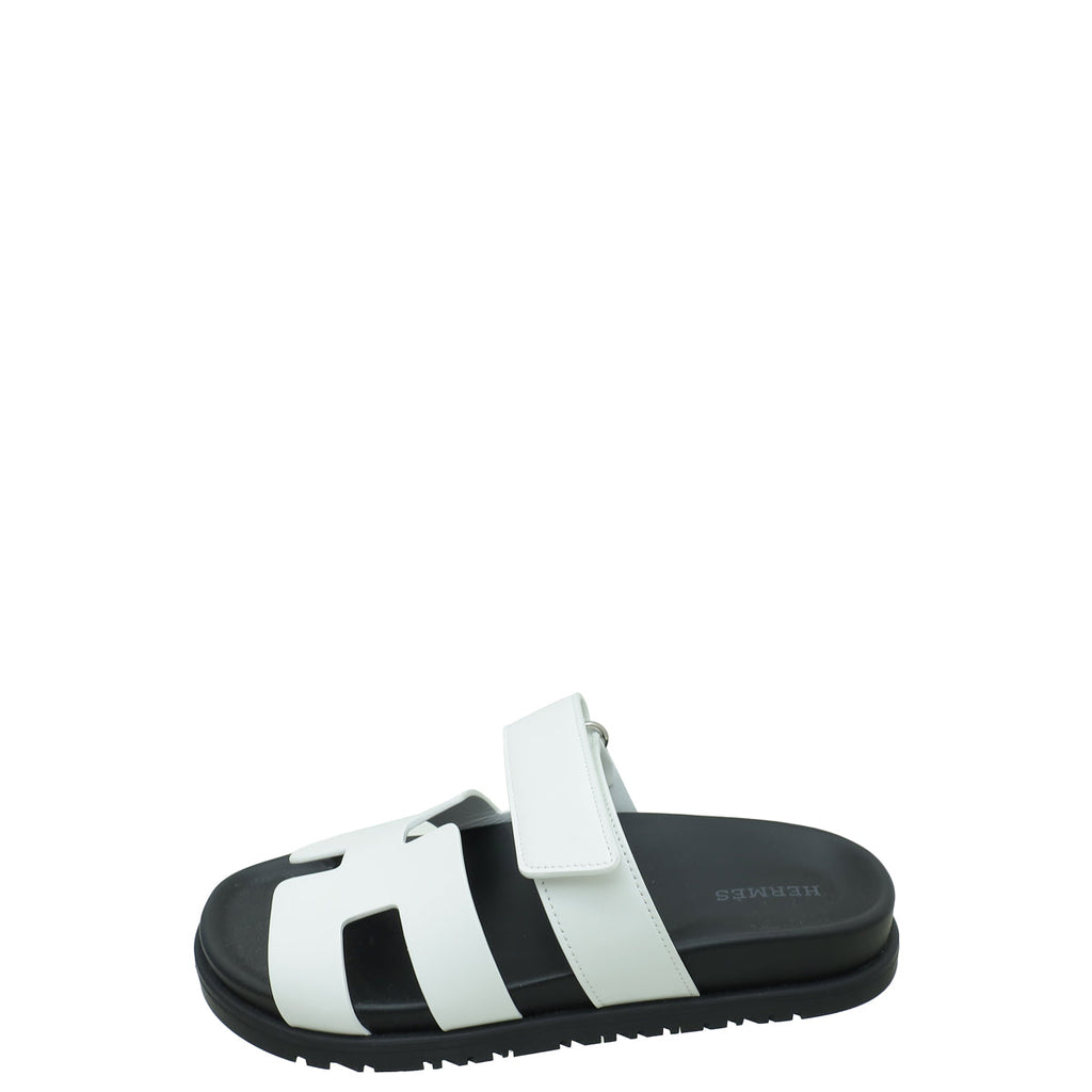Hermes Blanc Chypre Sandal 35.5