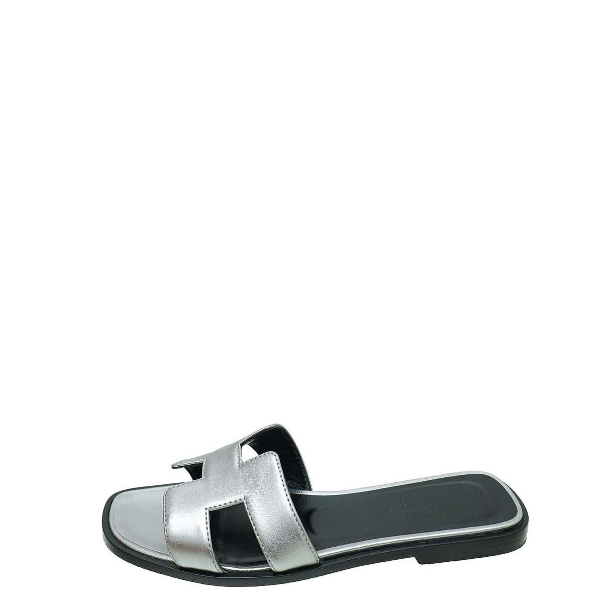 Hermes Gris-Argenté Vieilli Oran Sandal 35