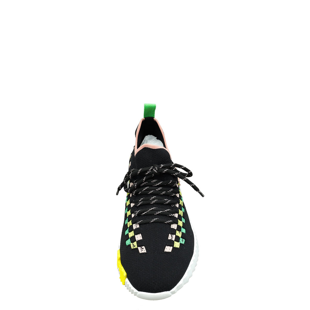 Hermes Black Multicolor Flex Slip On Sneakers 36.5