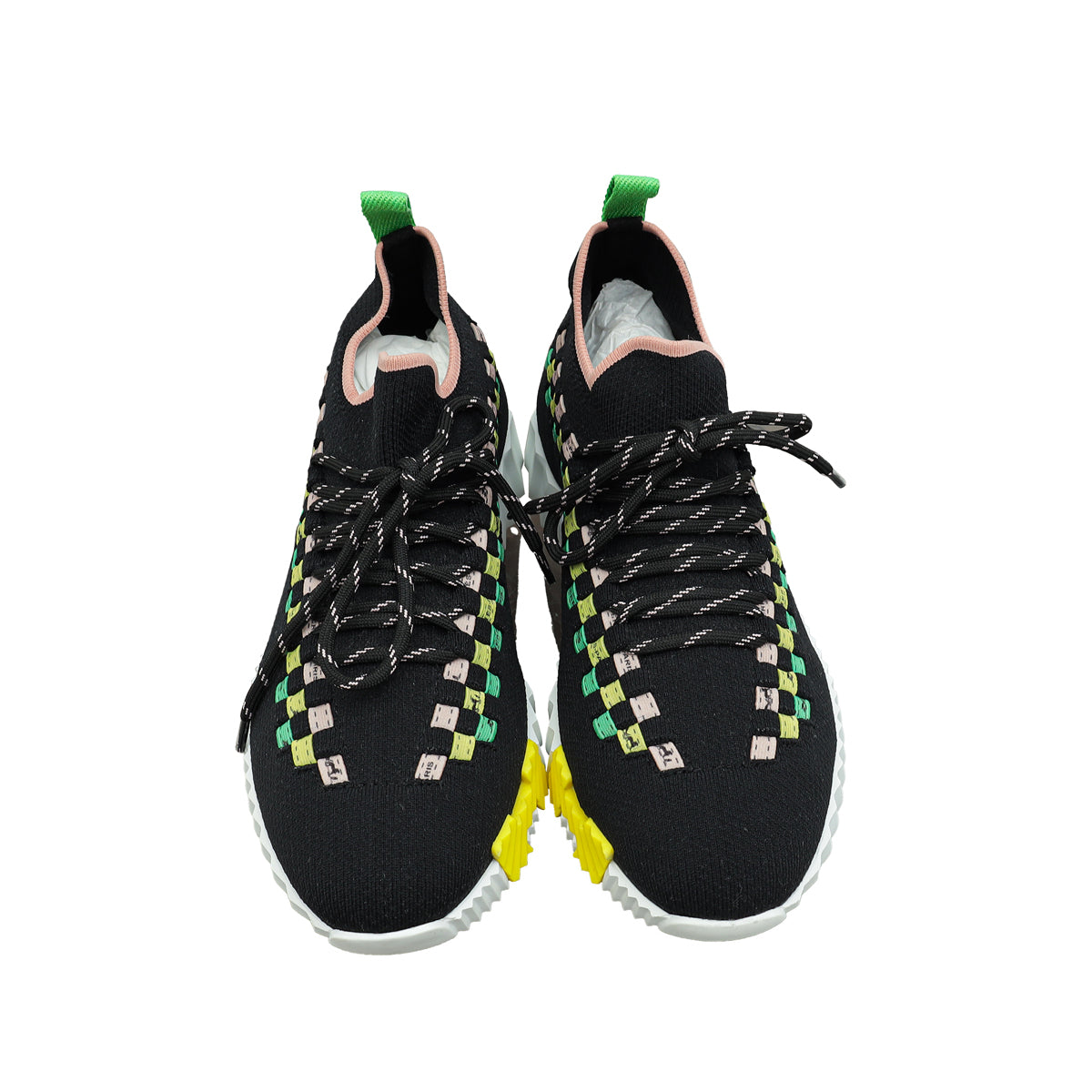 Hermes Black Multicolor Flex Slip On Sneakers 36.5