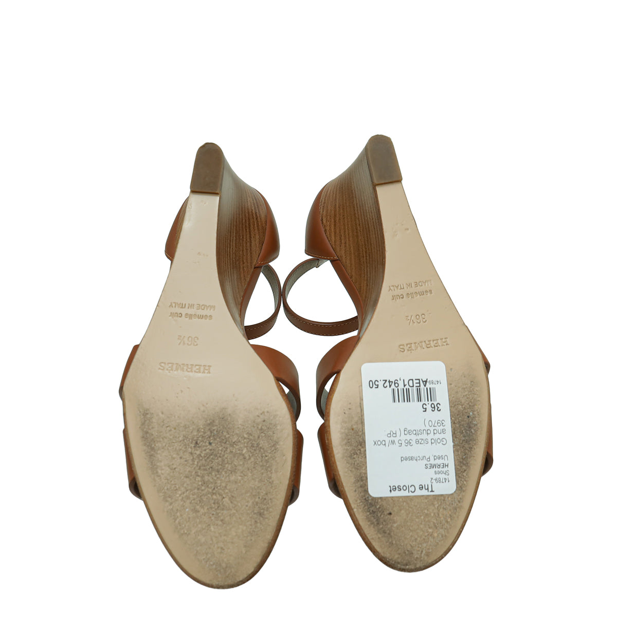 Hermes Gold Legend Sandal 36.5
