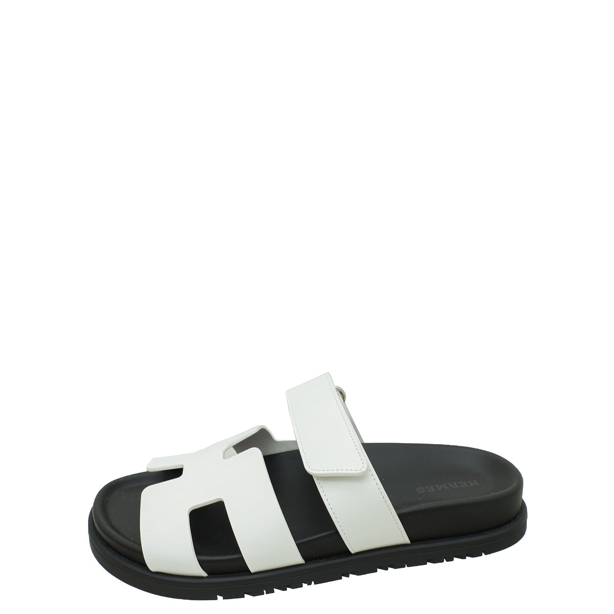 Hermes White Chypre Sandals 36.5