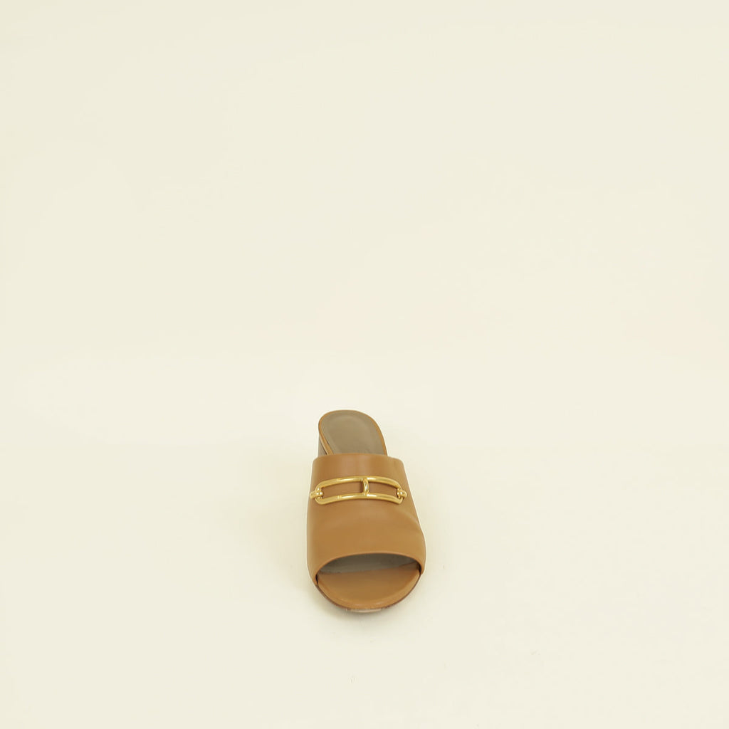 Hermes Naturel Camilla Slide Sandals 36.5