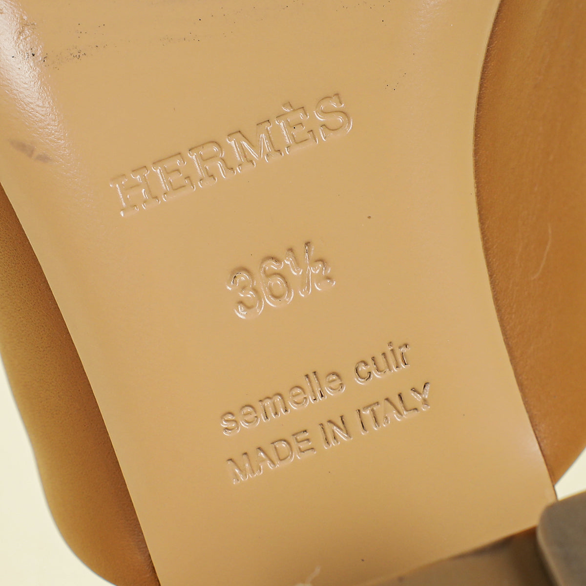 Hermes Naturel Camilla Slide Sandals 36.5