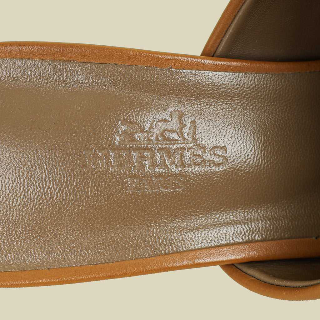 Hermes Naturel Camilla Slide Sandals 36.5