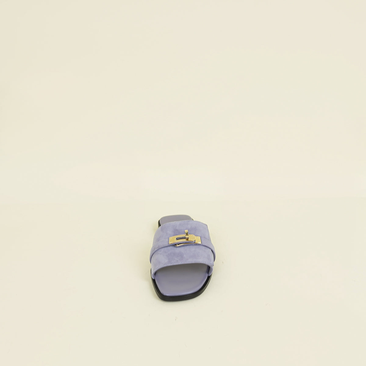Hermes Violet Glycine Giulia Suede Goatskin Sandal 36.5