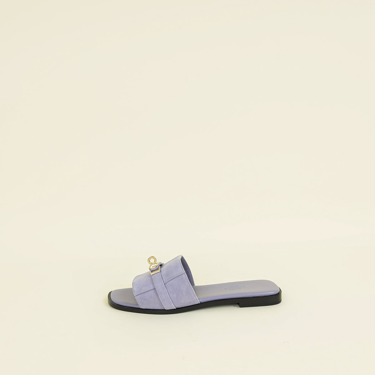 Hermes Violet Glycine Giulia Suede Goatskin Sandal 36.5