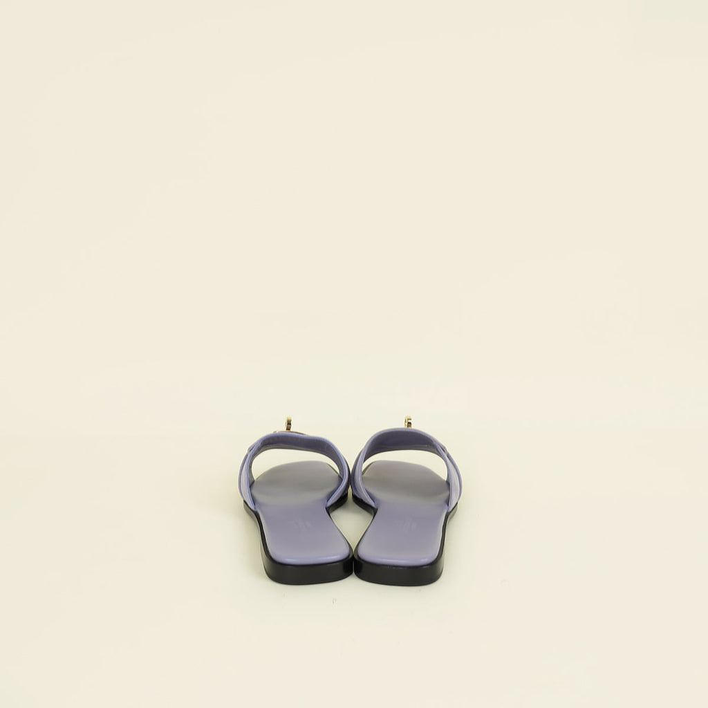 Hermes Violet Glycine Giulia Suede Goatskin Sandal 36.5