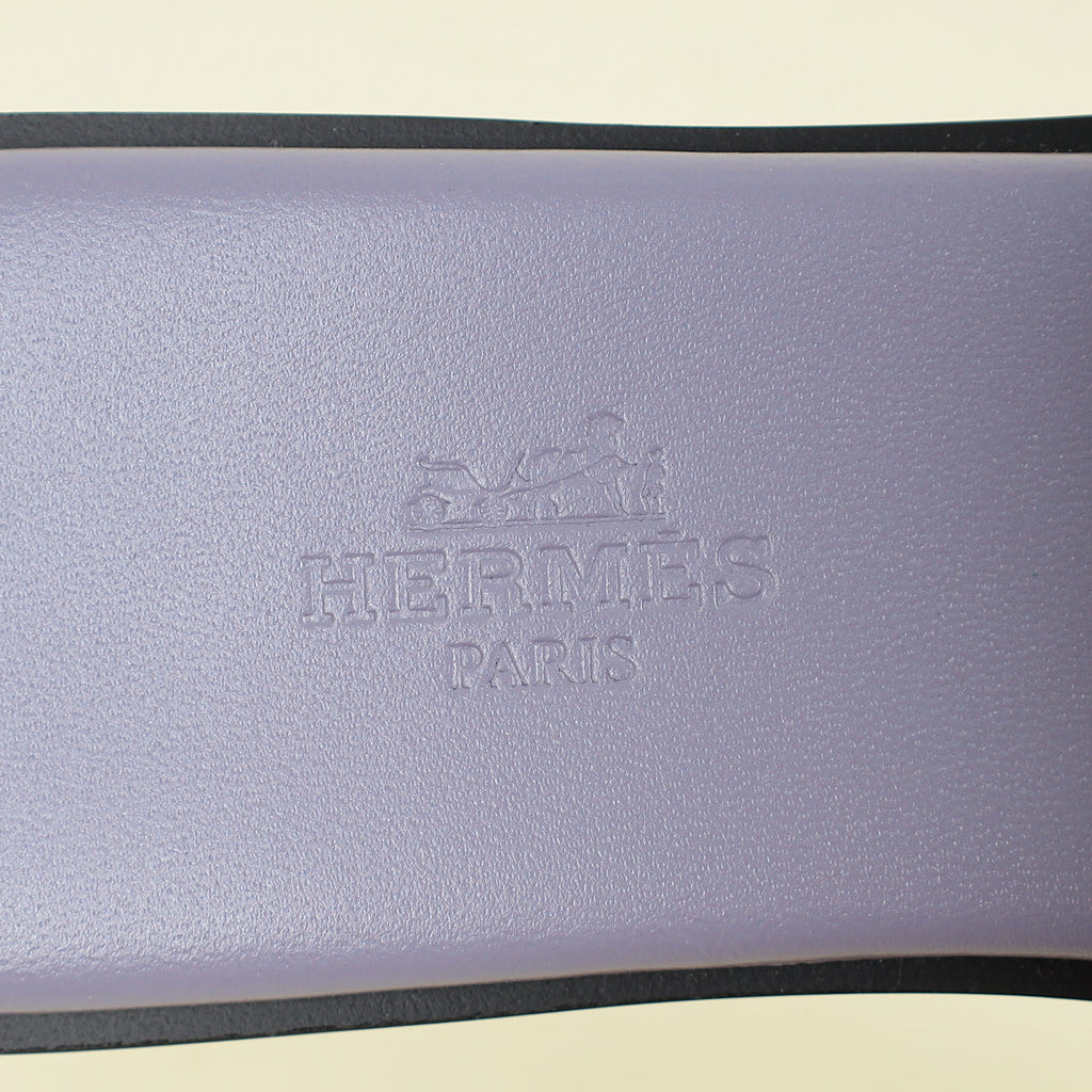 Hermes Violet Glycine Giulia Suede Goatskin Sandal 36.5
