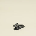 Hermes Noir Medor Studs Oran Calfskin Sandal 36.5