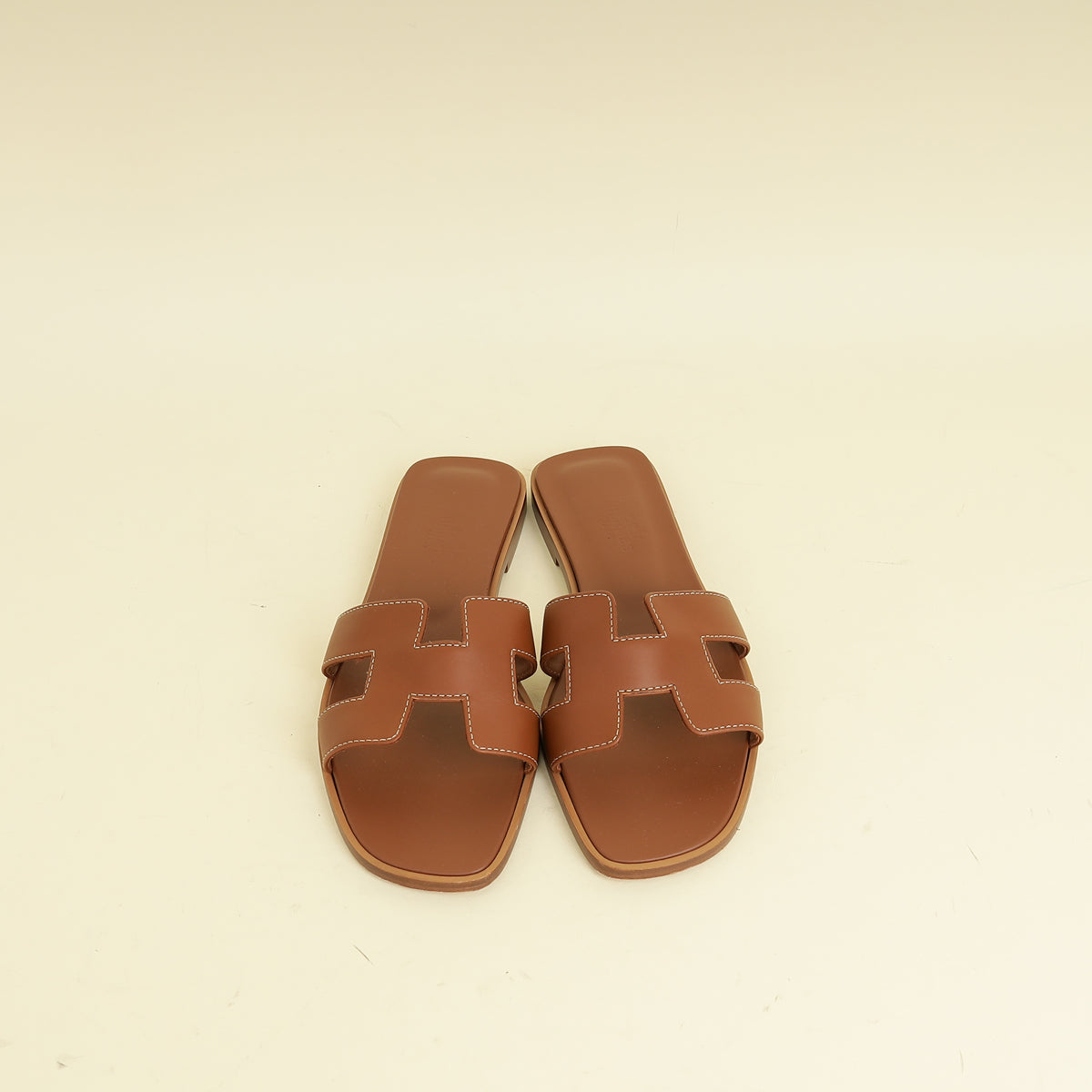 Hermes Gold Oran Sandals 36.5