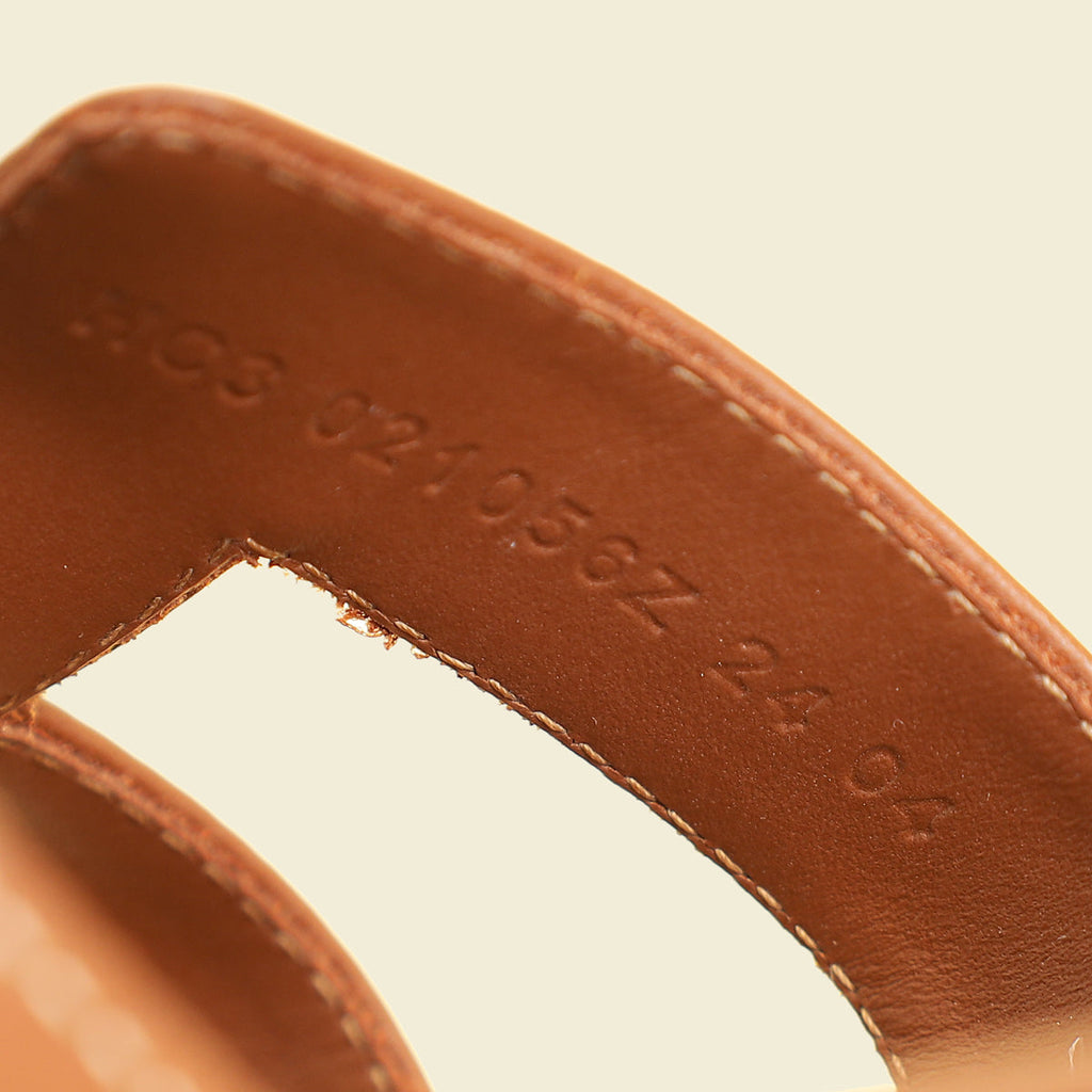 Hermes Gold Oran Sandals 36.5