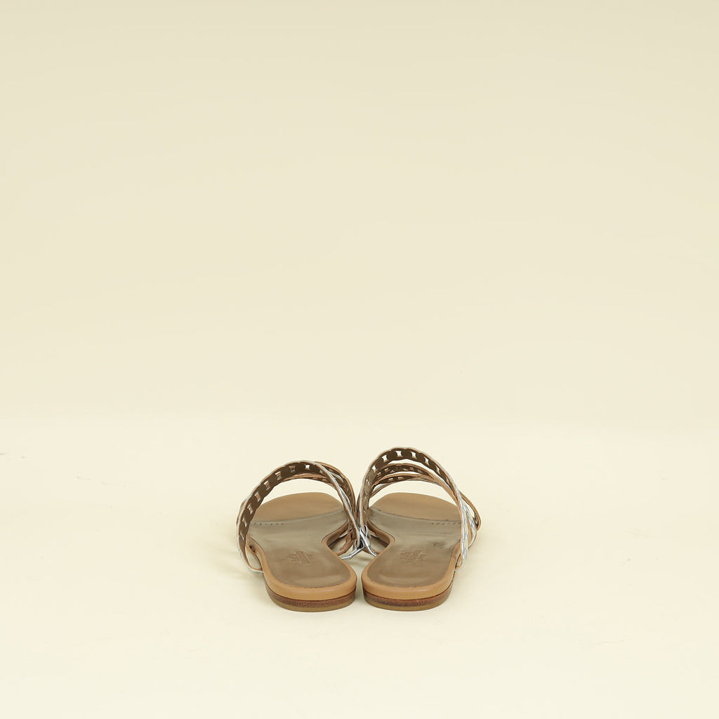 Hermes Bicolor Thalassa Flat Sandal 36