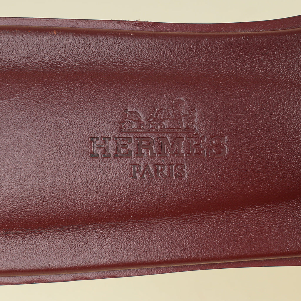 Hermes Rouge H Oran Sandal 36