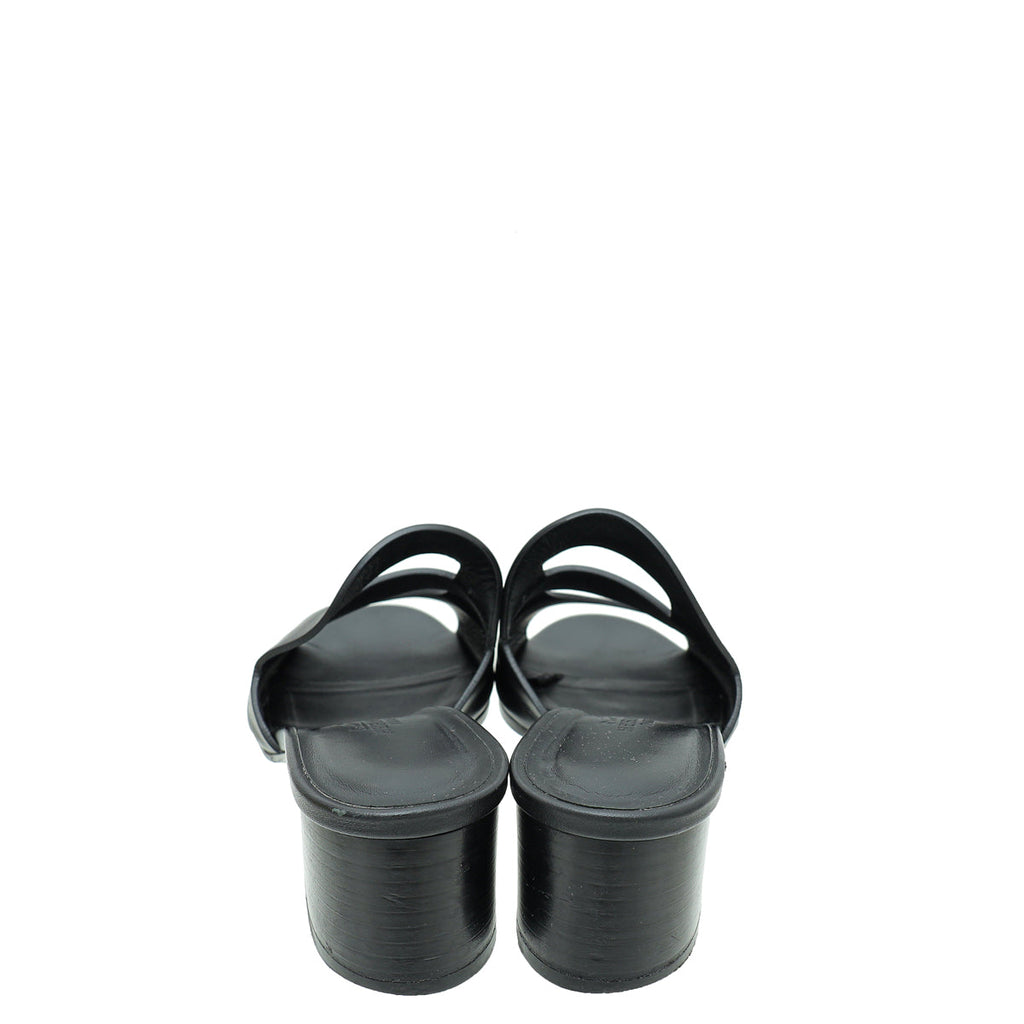 Hermes Noir Mona Sandal 36