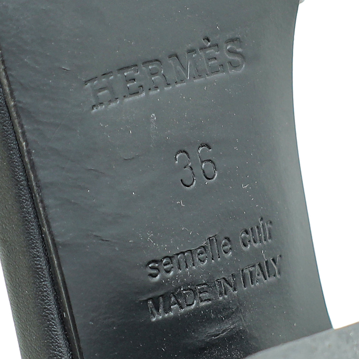 Hermes Noir Mona Sandal 36