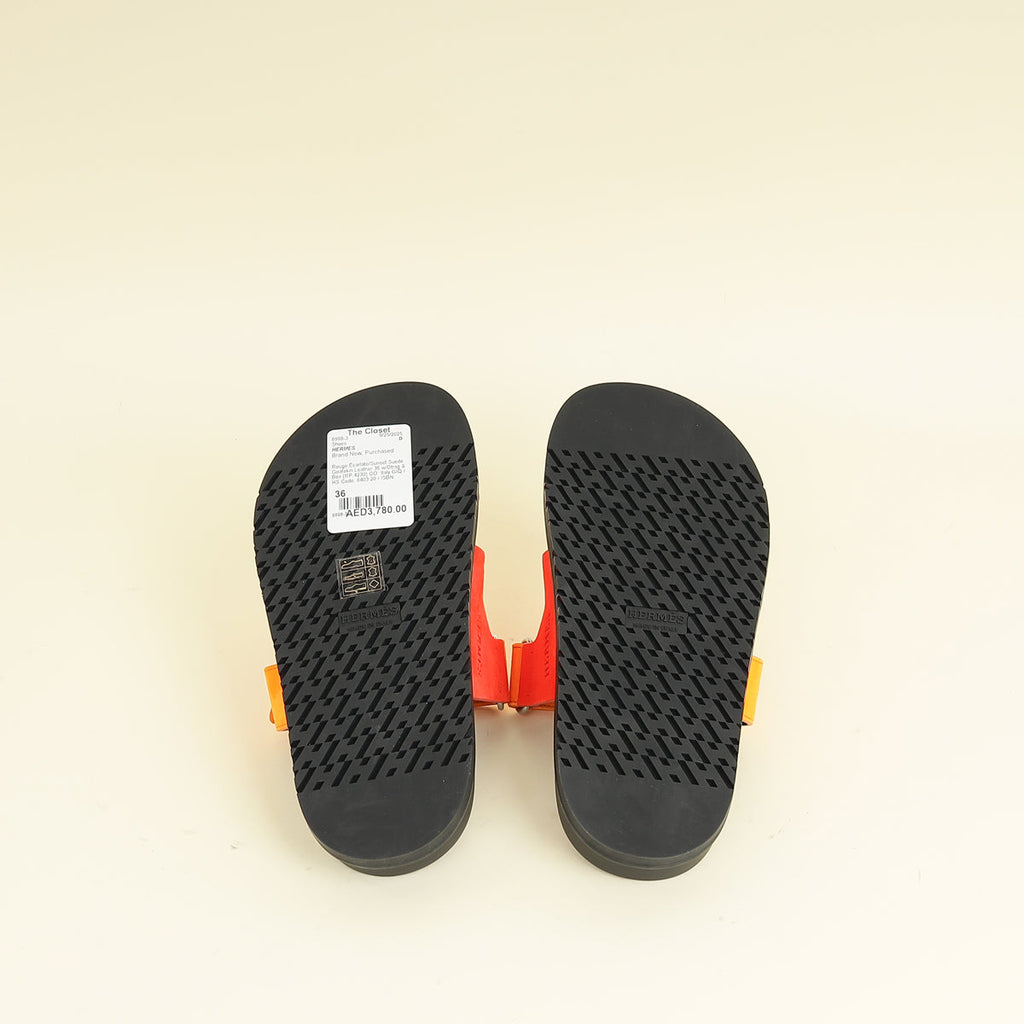 Hermes Bicolor Chypre Sandals 36