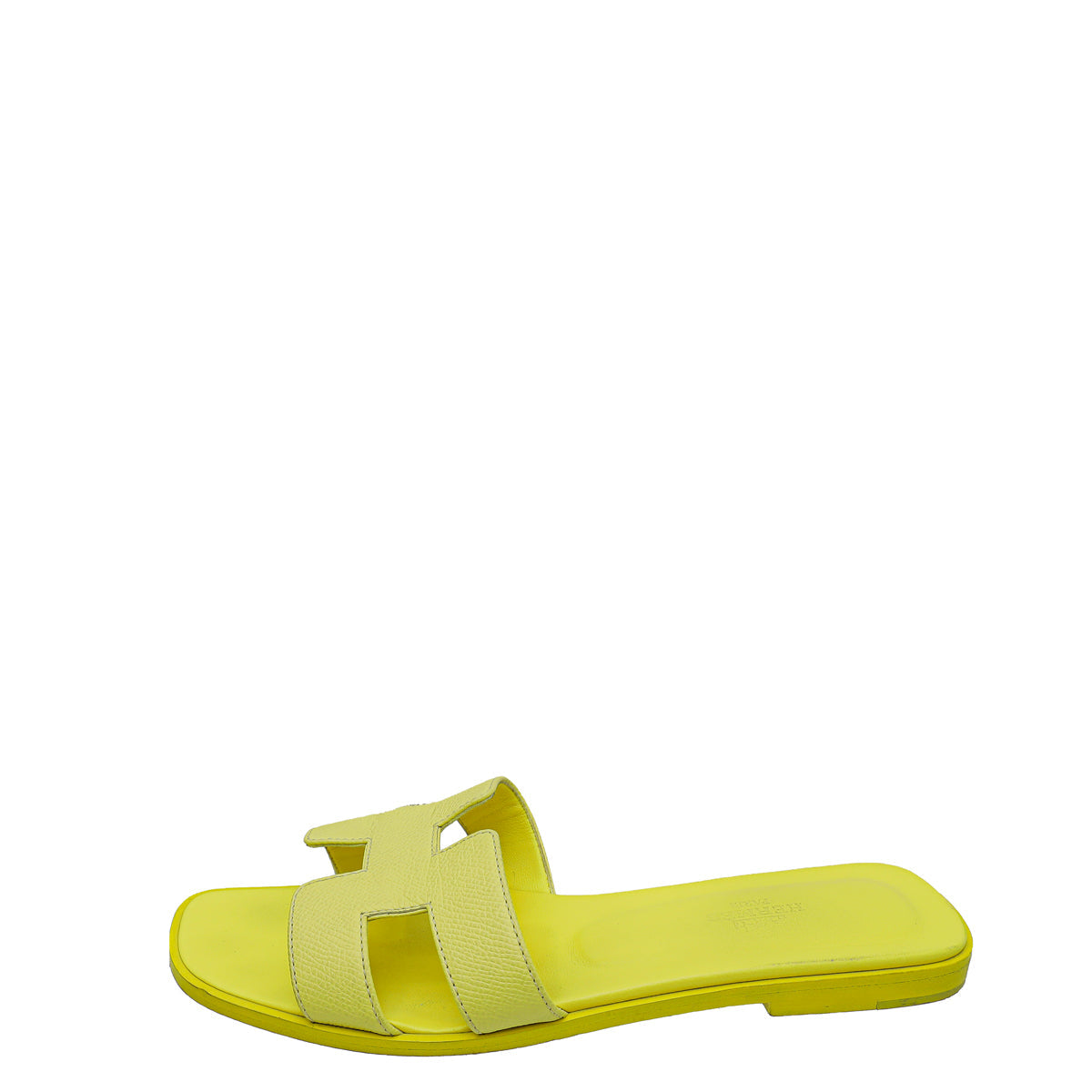 Hermes Lime Oran Sandal 37.5