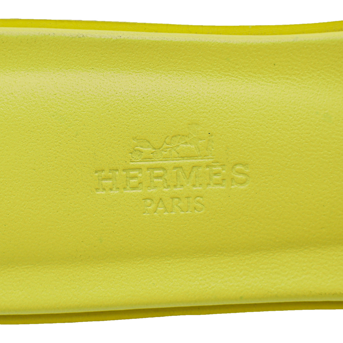 Hermes Lime Oran Sandal 37.5