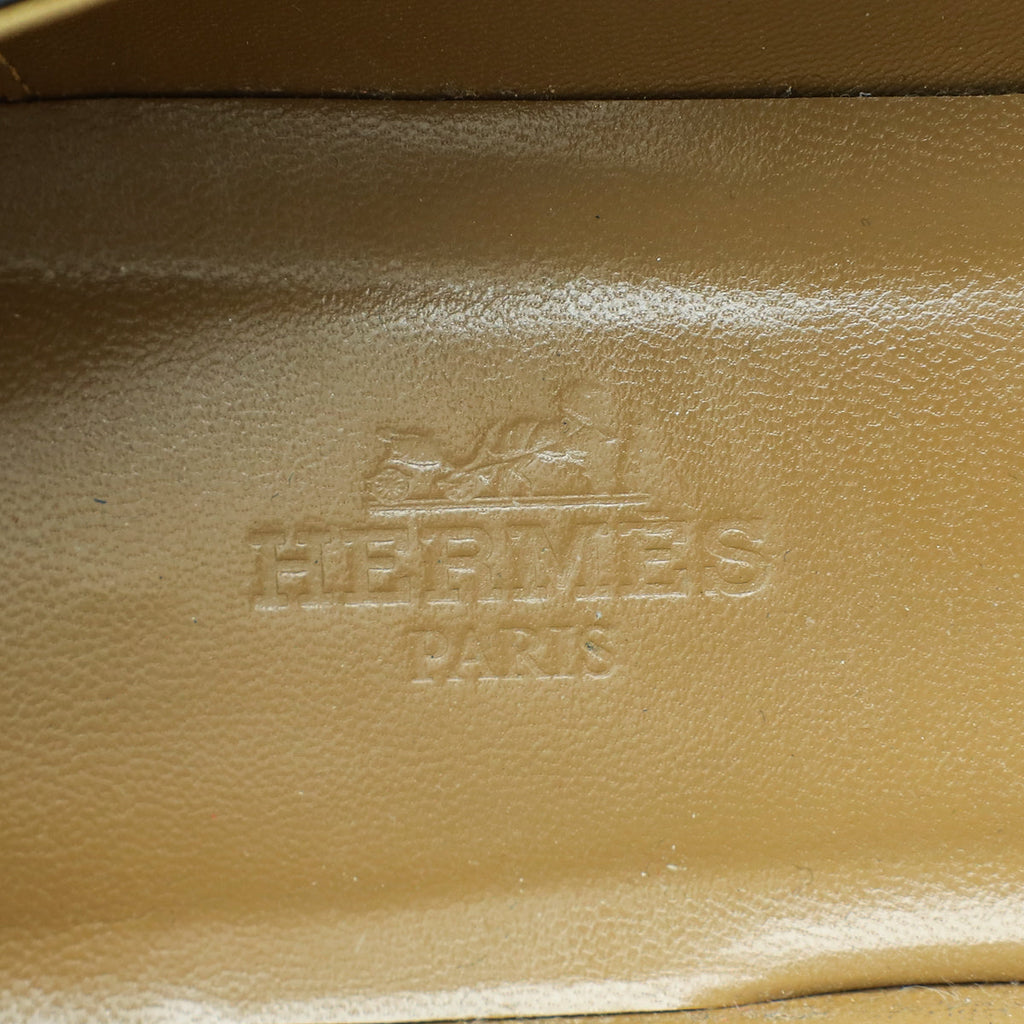 Hermes Noir Pegase  Kelly Flat Ballerina 37.5