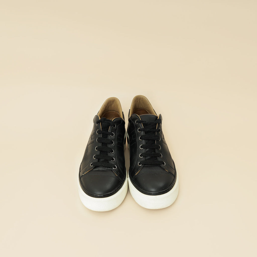 Hermes Black Polo Sneakers 37.5