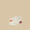 Hermes White Mesh Bouncing Sneakers 37.5