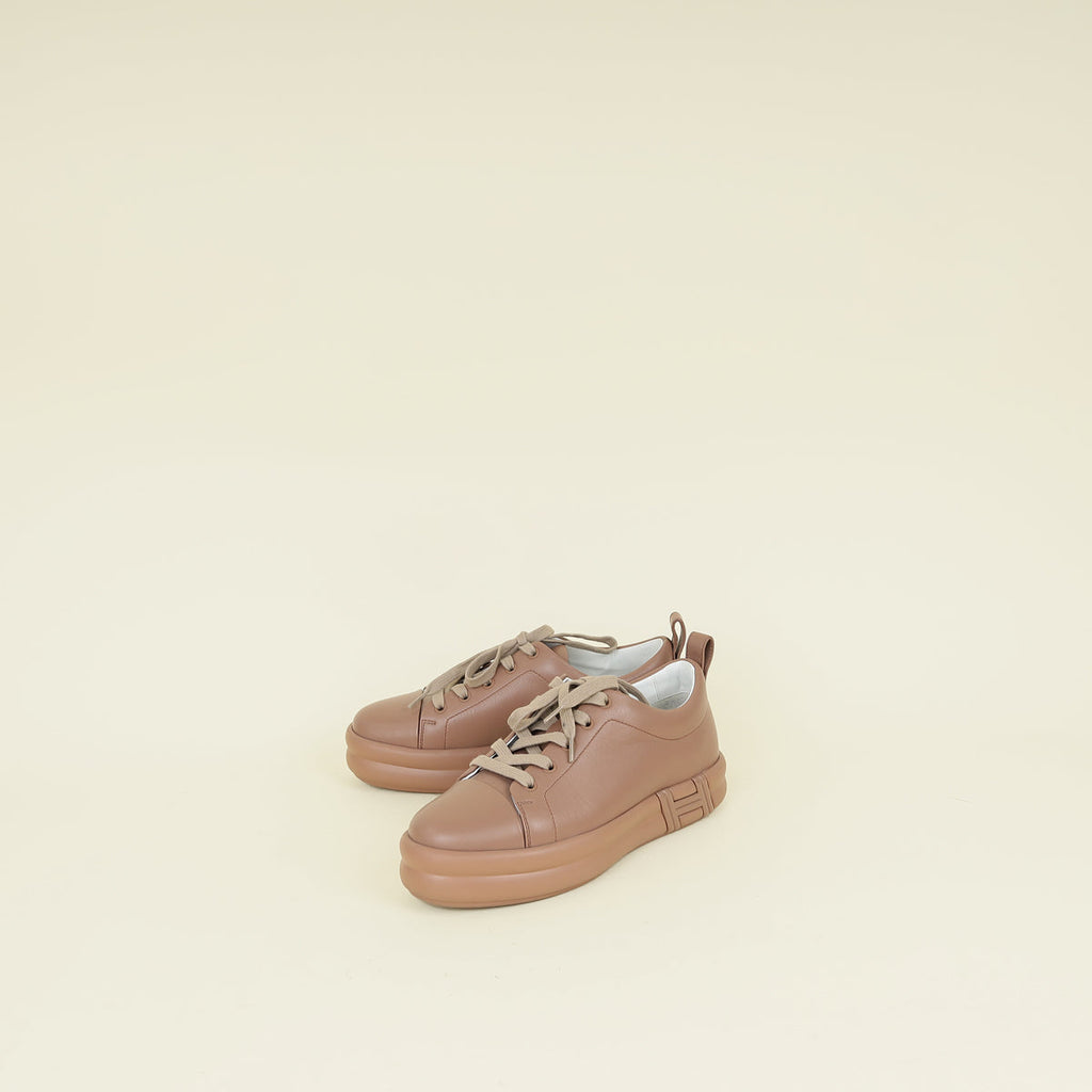 Hermes Rose Perle Happy Sneaker 37.5