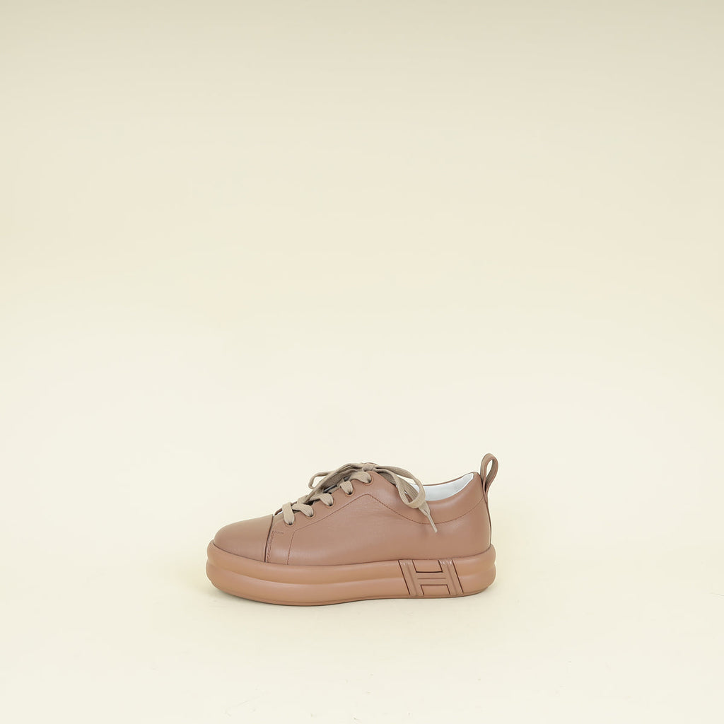 Hermes Rose Perle Happy Sneaker 37.5