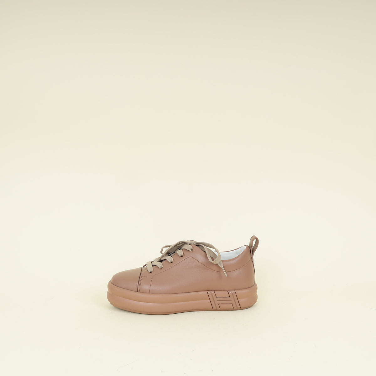 Hermes Rose Perle Happy Sneaker 37.5